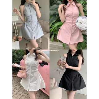 Váy sơ mi thắt eo