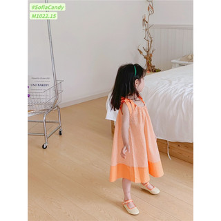 [THANH LÝ]- Váy kẻ cam Sofia Candy size 12/18m-10y