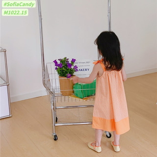 [THANH LÝ]- Váy kẻ cam Sofia Candy size 12/18m-10y