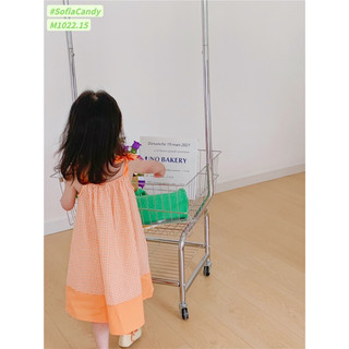 [THANH LÝ]- Váy kẻ cam Sofia Candy size 12/18m-10y