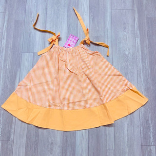 [THANH LÝ]- Váy kẻ cam Sofia Candy size 12/18m-10y