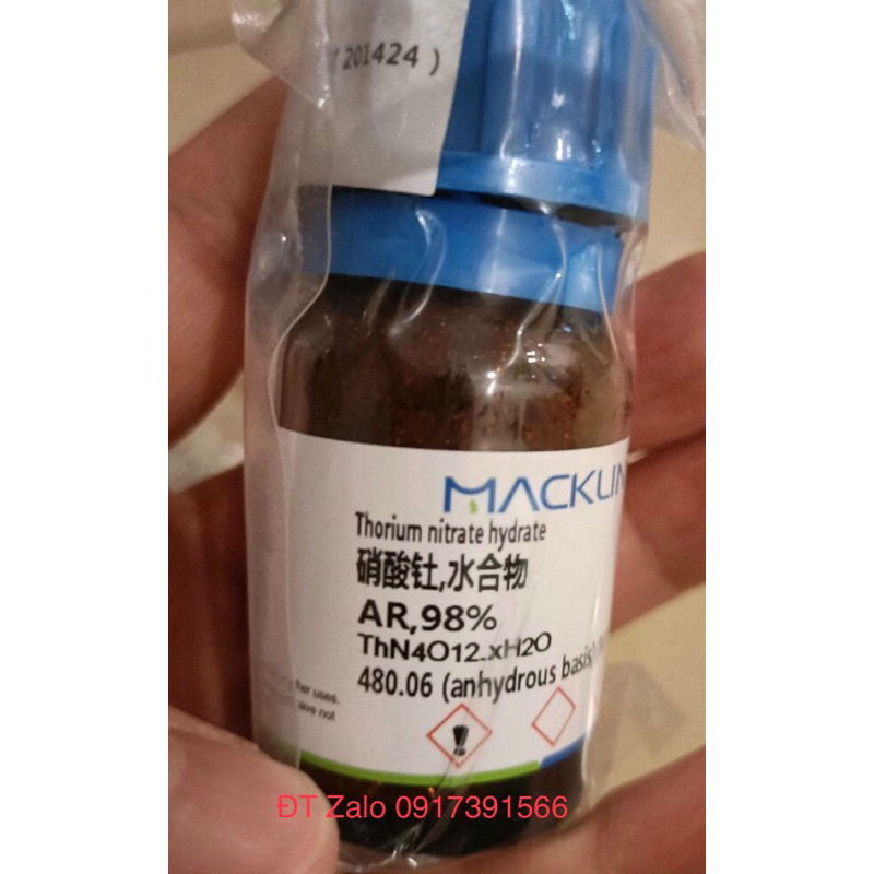 Hoá chất Thorium nitrate hydrate Cas 13823-29-5 lọ 10g
