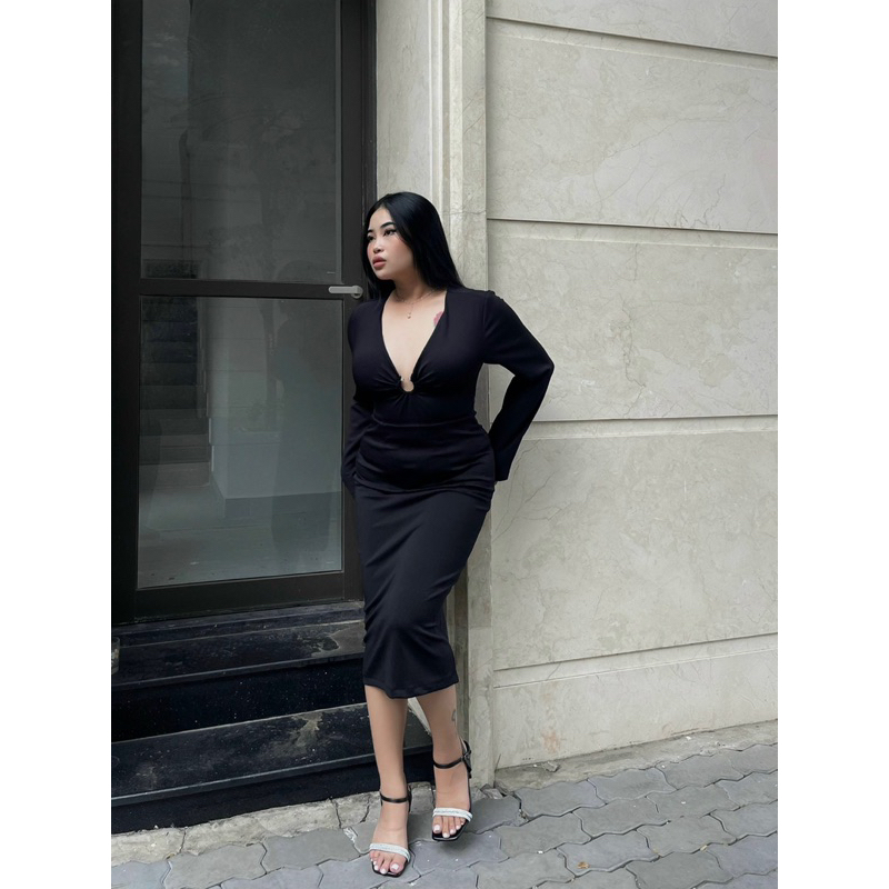 | Chang Tròn | Đầm Body Khoen Tròn Bigsize