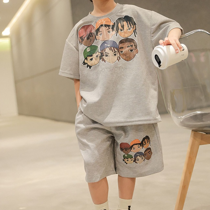 Bộ Đồ Bé Trai chất Thun Cotton Tổ Ong Siêu Mềm Mát, Siêu Độc Lạ Cho Bé từ 15kg-50kg_ BOBO