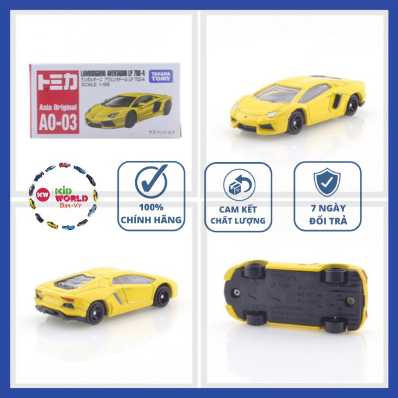 Xe mô hình Tomica Box Lamborghini Aventador LP 700-4 AO-03. MS: 143. Tỷ lệ 1:68.
