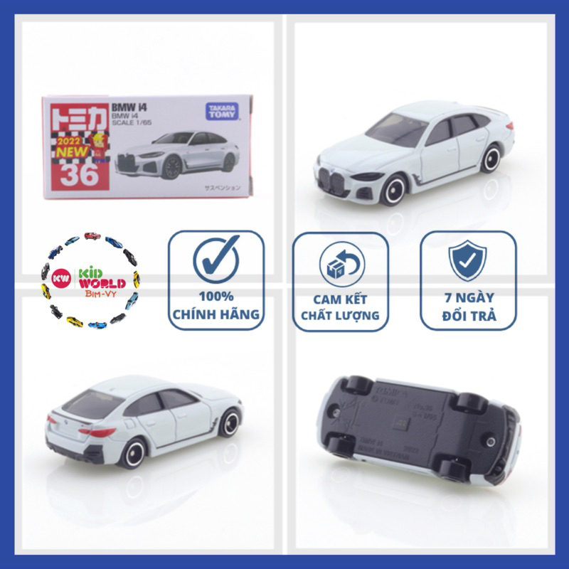 Xe mô hình Tomica Box BMW I4. No.36. Tỷ lệ 1:65.