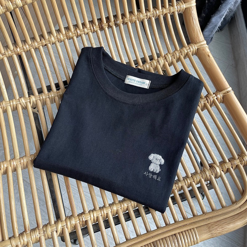 ÁO THUN THÊU HÌNH CÚN