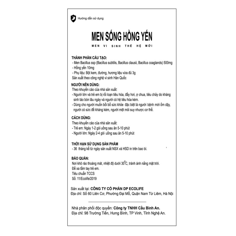Men Hồng Yến Cầu Bình An hộp 20 gói