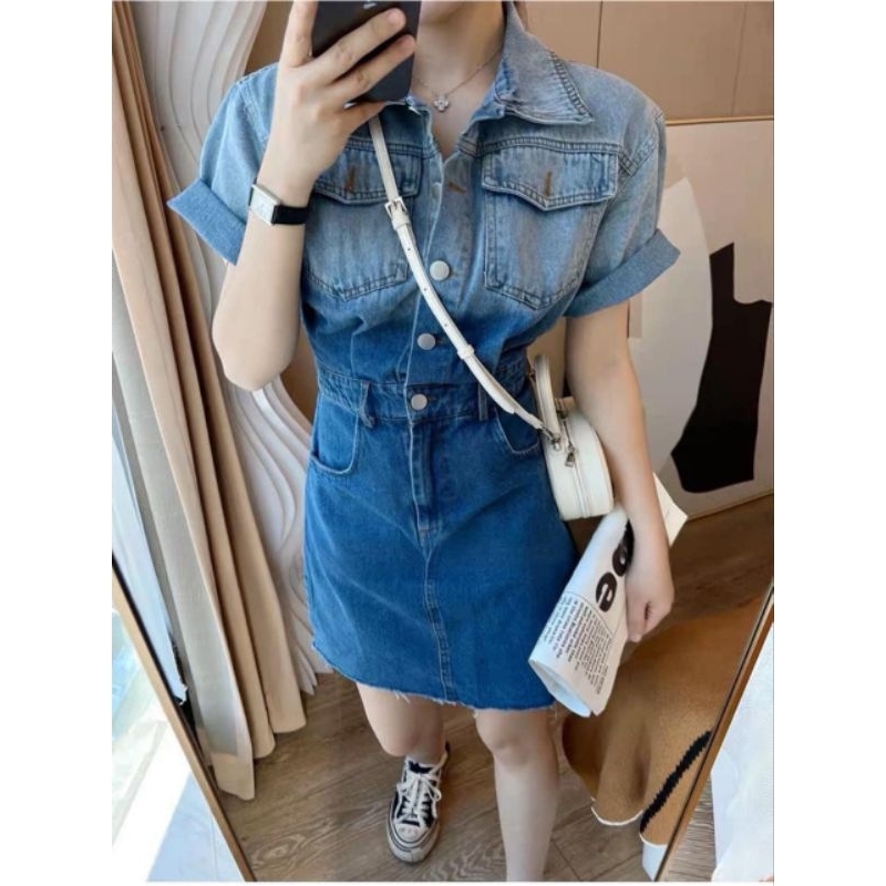 Đầm Jean Sơ Mi Big Size