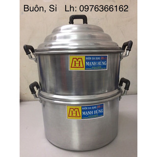 Chõ Đồ Xôi Nhôm Mạnh Hùng (20. 22, .....40cm)