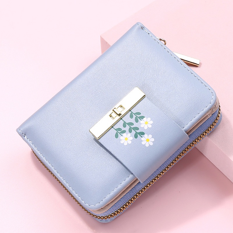 Ví ngắn hình hoa da mềm nhiều ngăn hàng Quảng Châu cực hot