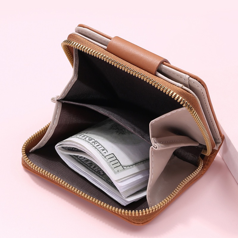 Ví ngắn hình hoa da mềm nhiều ngăn hàng Quảng Châu cực hot