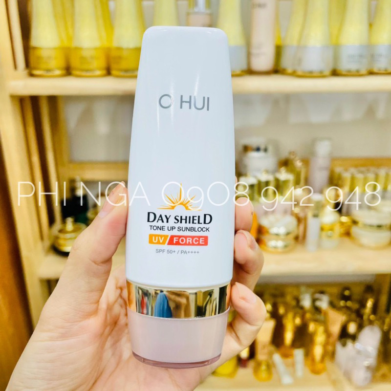 CHỐNG NẮNG OHUI DAY SHIELD TONE UP SUNBLOCK UV FORCE SPF50+ PA++++ Tách set date 2026