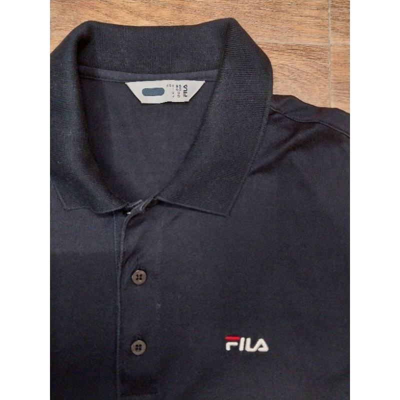 Áo polo Fila, size M, authentic, màu xanh đen