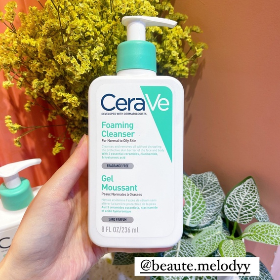 Sữa rửa mặt dành cho da dầu Cerave Foaming Facial Cleanser 236ml