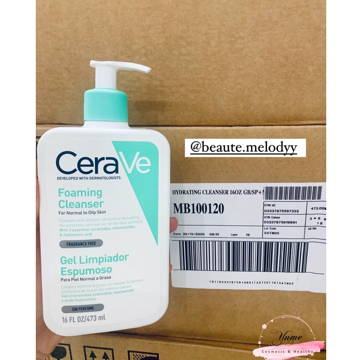 Sữa rửa mặt dành cho da dầu Cerave Foaming Facial Cleanser 236ml