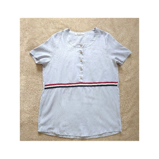 Áo kiểu nữ phối cúc gỗ xinh xịn mới cứng size M
