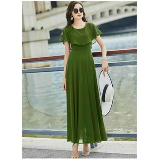 ĐẦM MAXI CỔ TRÒN BÈO
