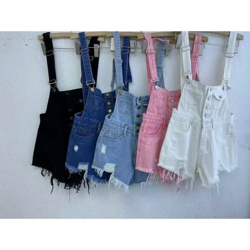 Yếm jean quần short 4 màu | BigBuy360 - bigbuy360.vn