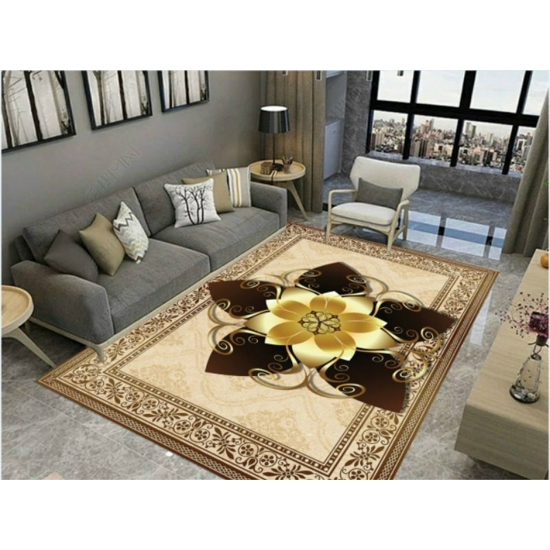 Thảm trải sàn Bali 5D mẫu hoa Hồng 2mx3m