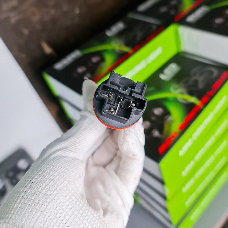 Đèn led xe máy hs5 cho ab 2012 đầu bò , lead 110 ,ánh sáng cos vàng pha trắng 30w