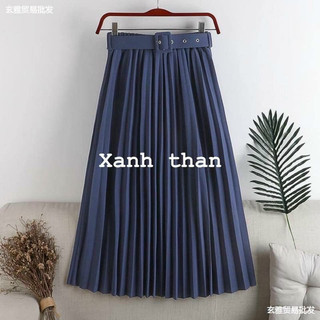 Chân váy xếp ly kèm belt