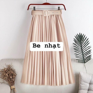 Chân váy xếp ly kèm belt
