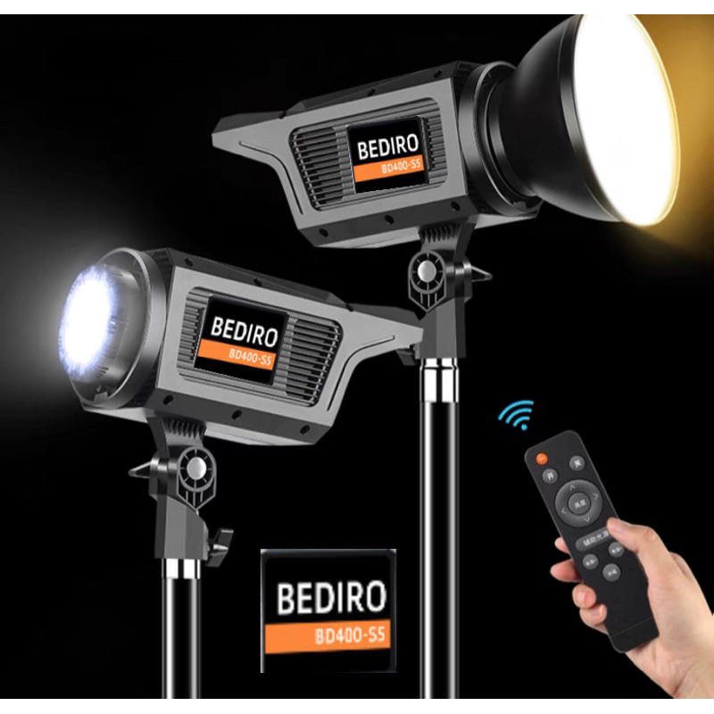Bediro Bd-400ss 400W ( 1 bộ đèn led) - Bộ Đèn Studio Ngàm Bowen Giá Rẻ Cho Phòng Chụp Sản Phẩm, Quay Phim, Livestream