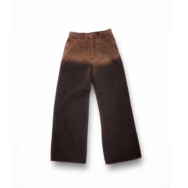 #roiworkshop Quần Jeans Ống Rộng Nam Nữ Wash Nửa Trên Nửa Dưới Độc Đáo