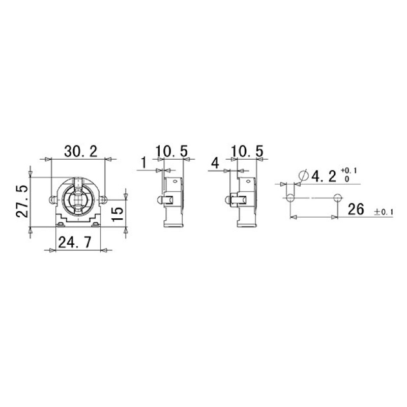 Đui đèn led dành cho máng âm trần ,huỳnh quang t8