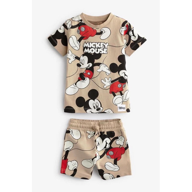 Bộ thun Mickey nâu sz 1-6y