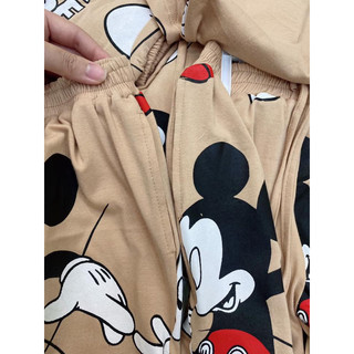 Bộ thun Mickey nâu sz 1-6y