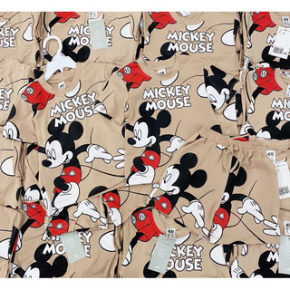 Bộ thun Mickey nâu sz 1-6y