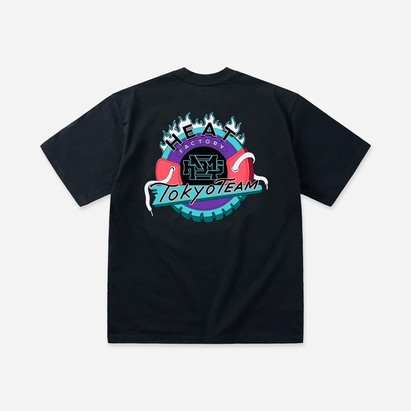 HNBMG x HEAT FACTORY x TOKYO SNEAKER TEAM AMD 2023 T-SHIRT/ BLACK