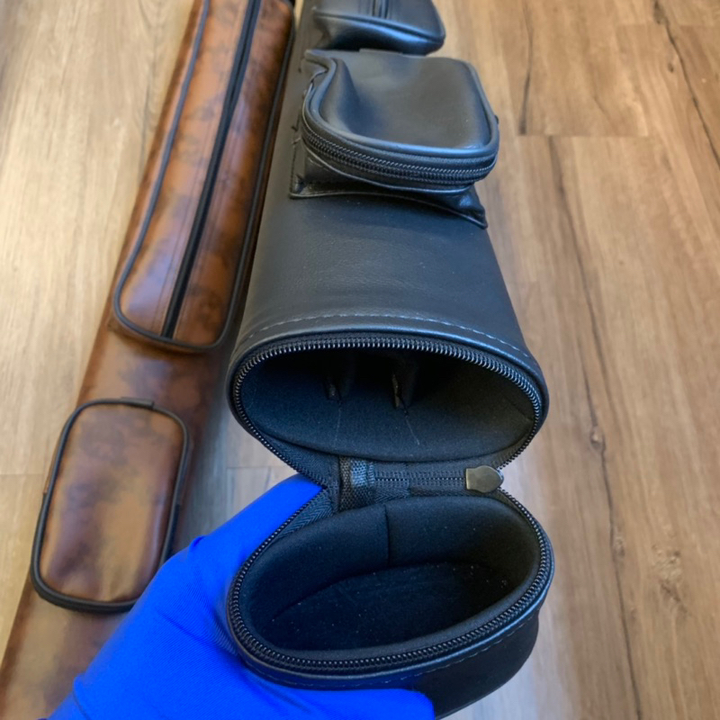 Bao đựng gậy Bida Bi-a 2x2 HAI MÀU ĐEN - NÂU