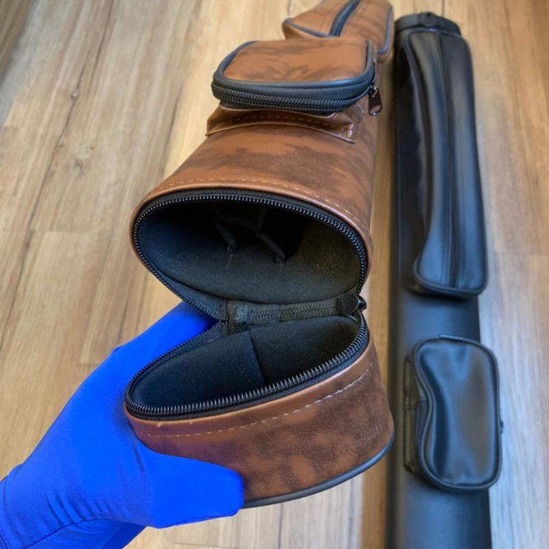 Bao đựng gậy Bida Bi-a 2x2 HAI MÀU ĐEN - NÂU