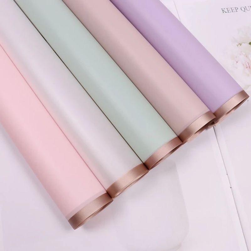 Giấy gói hoa viền đồng sang chảnh