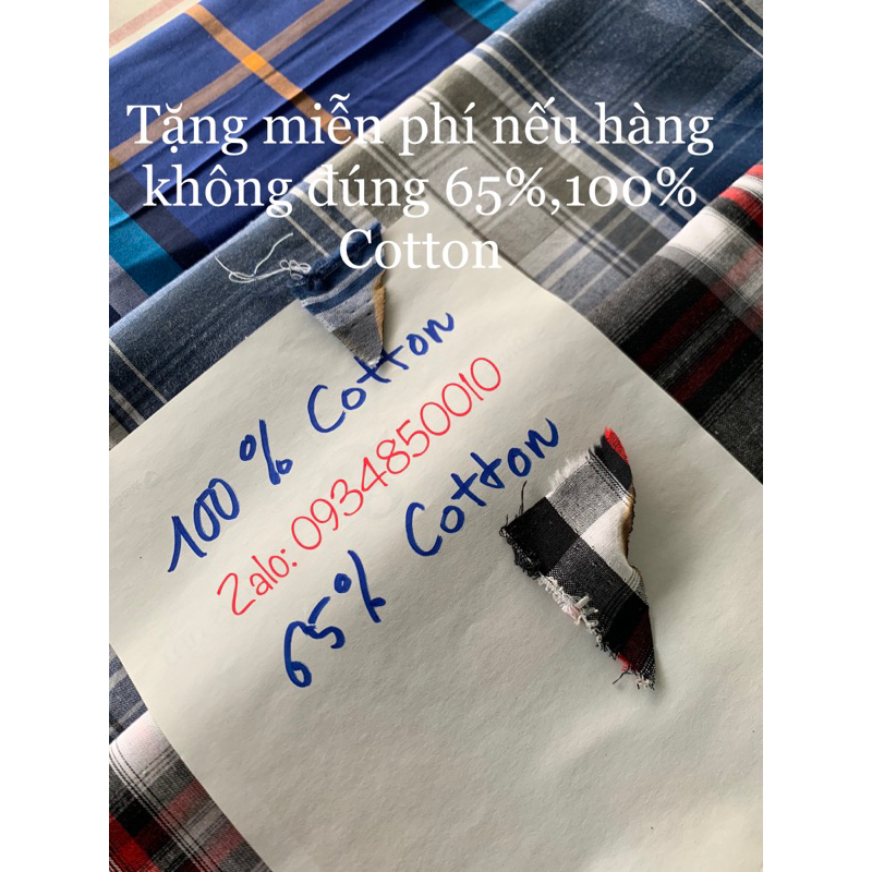 Khổ 1mét x1,5mét vải sơ mi 100% cotton giá thanh lý có thể may quần đùi, váy ngắn hoặc đồ cho bé