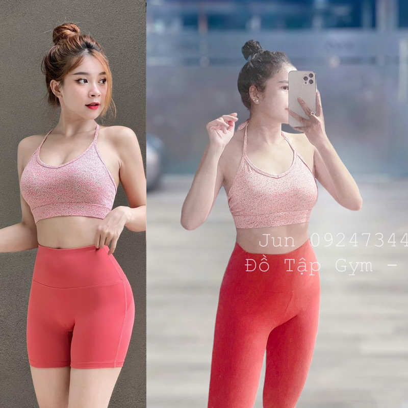 Áo bra Hoạ Tiết chéo lưng tập gym yoga chạy bộ