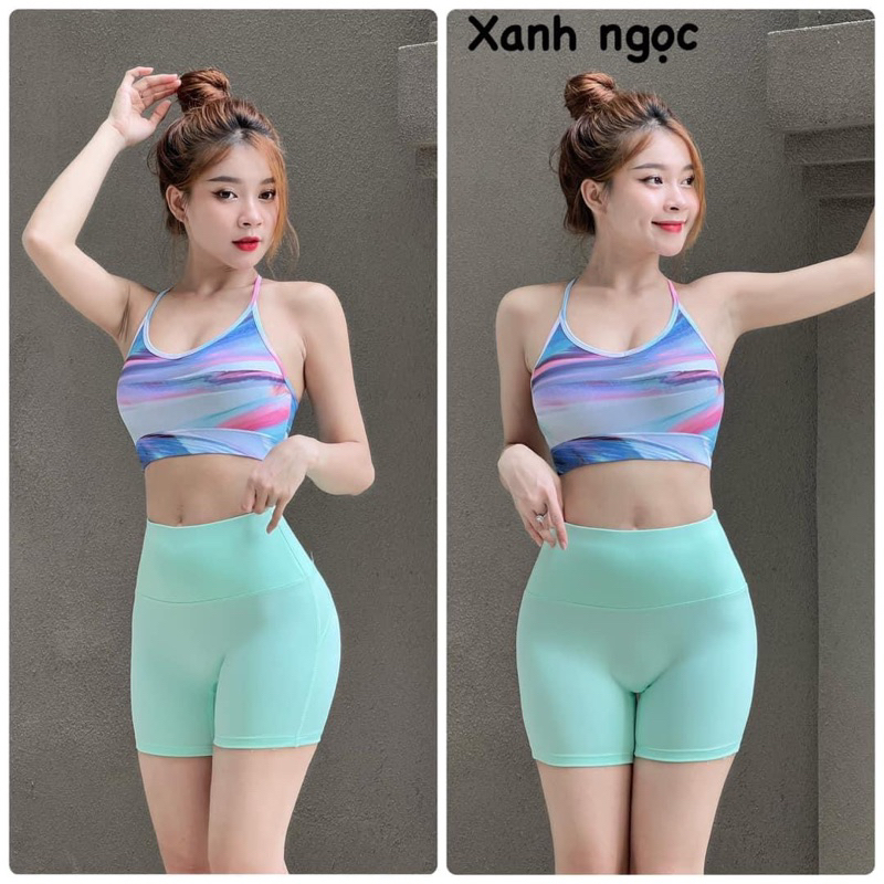 Áo bra Hoạ Tiết chéo lưng tập gym yoga chạy bộ
