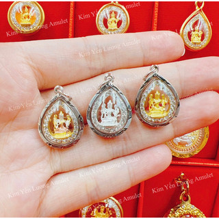🎀 mặt dây chuyền phật tứ diện bạc đính đá thái lan btđ1 2cm🎀