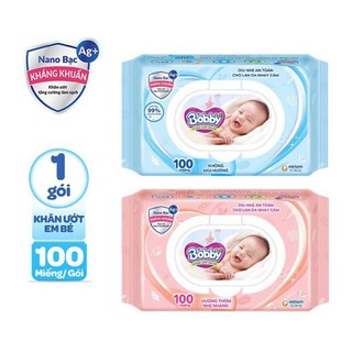 Khăn ướt Bobby 100 miếng DATE MỚI TINH