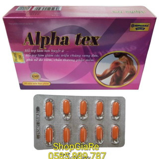 Alpha tex GIÚP TAN BẦM TÍM, GIẢM TIÊU SƯNG, GIẢM ĐAU HỘP, MAU LÀNH VẾT THƯƠNG, phù nề do chấn thương
