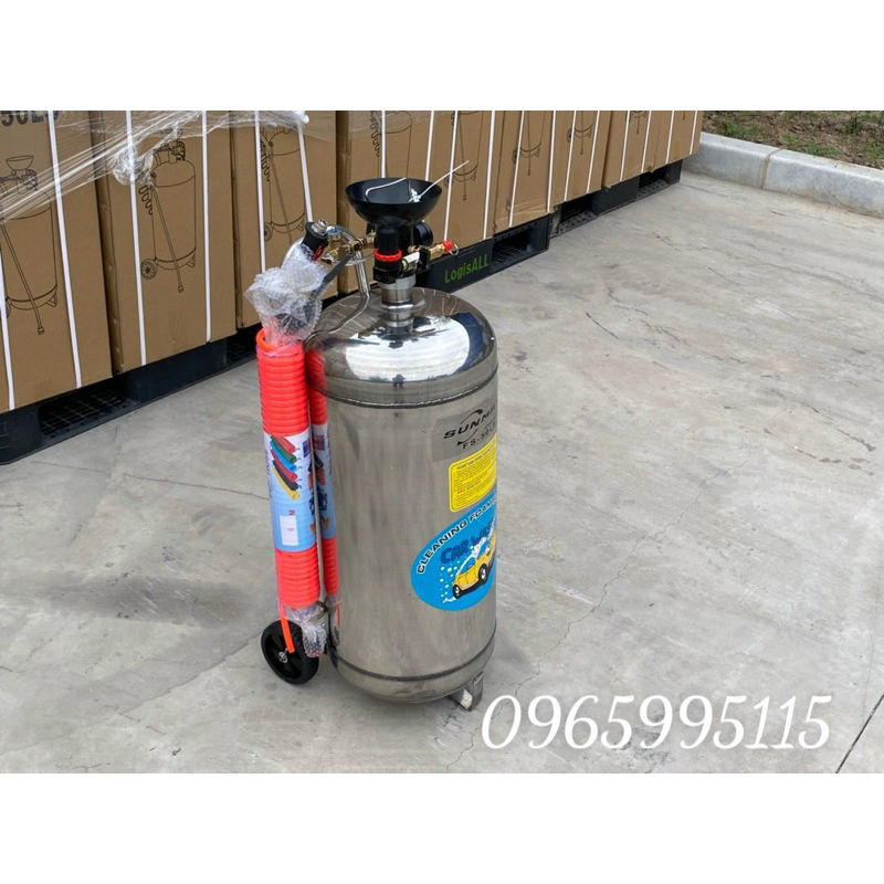 Bình phun bọt tuyết Inox 304 50 lít kèm súng phun bọt siêu mịn dài
