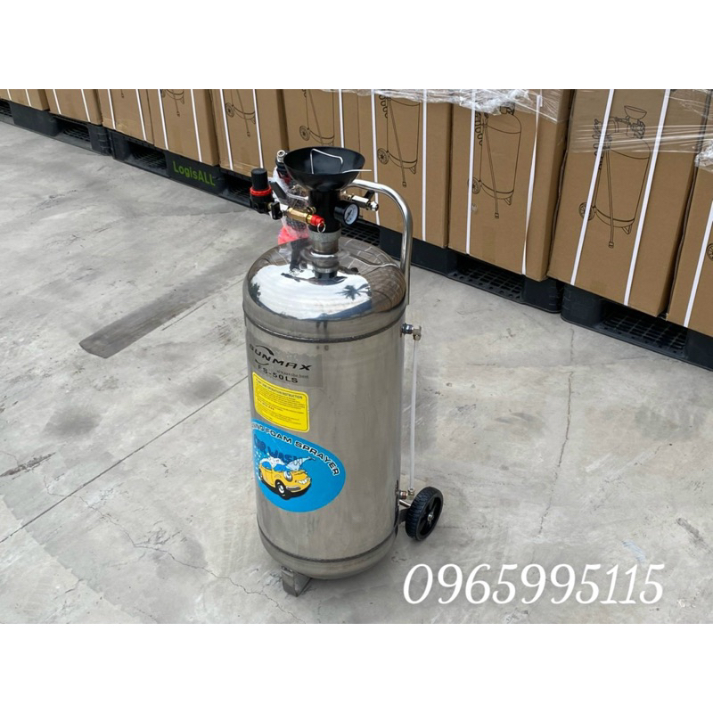 Bình phun bọt tuyết Inox 304 50 lít kèm súng phun bọt siêu mịn dài
