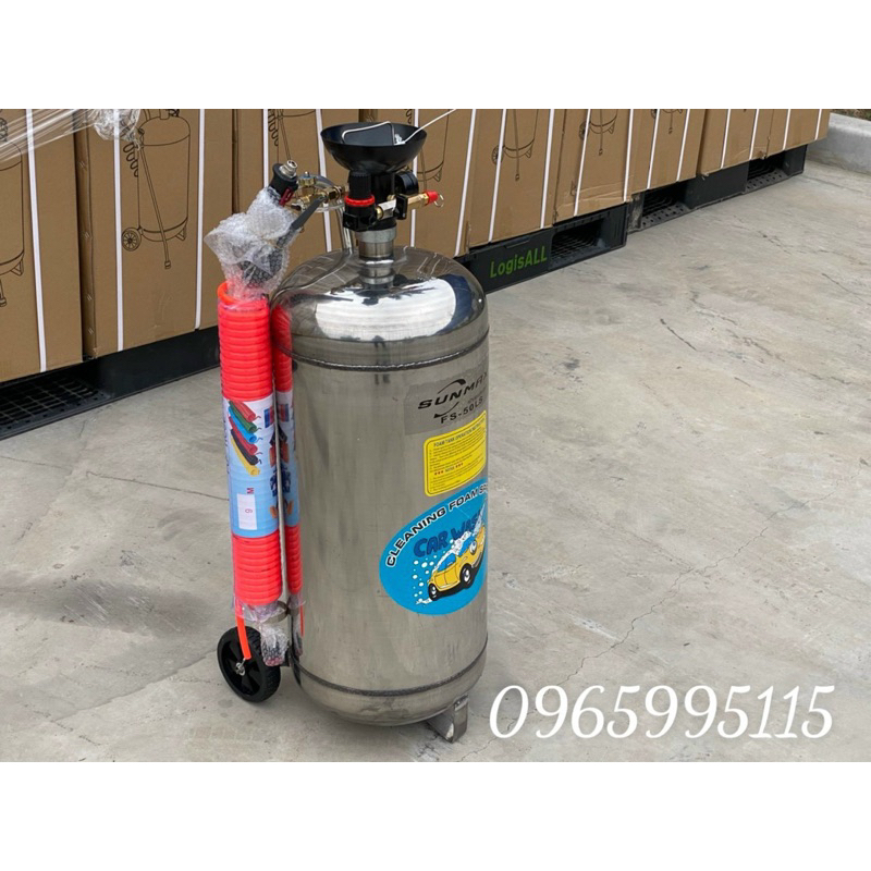 Bình phun bọt tuyết Inox 304 50 lít kèm súng phun bọt siêu mịn dài