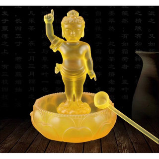 TƯỢNG ĐẢN SANH THUY LƯU LY ( CHẬU + tượng + gáo)