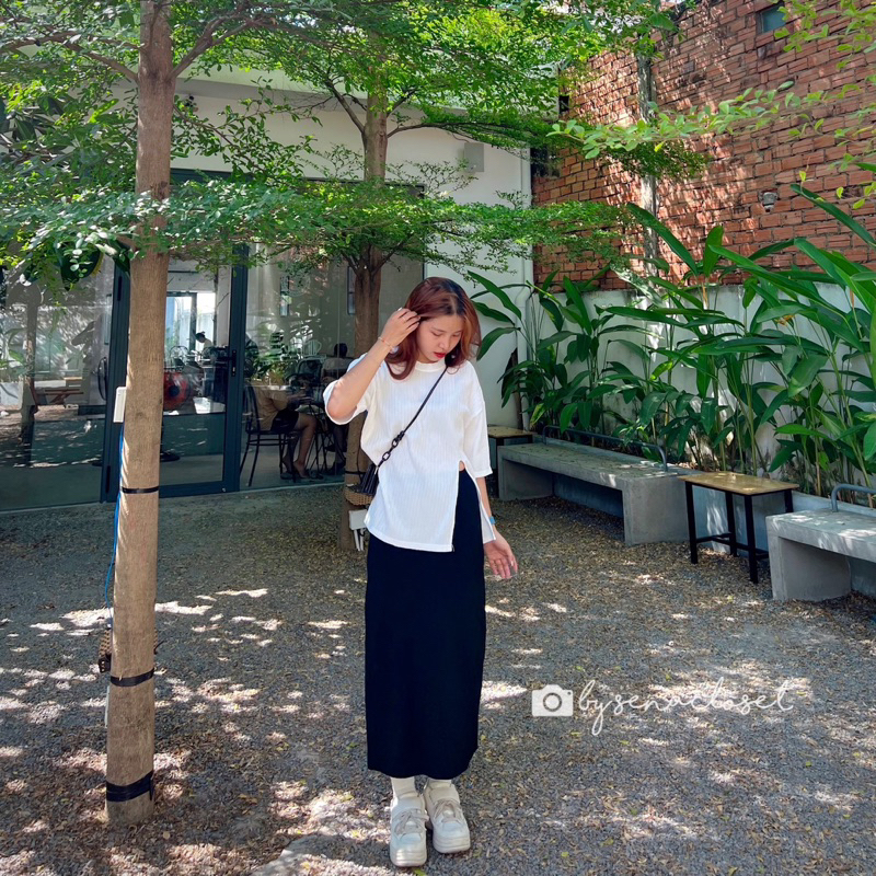 Áo xốp nhăn oversize xẻ tà tay lỡ (Ảnh thật/Video)