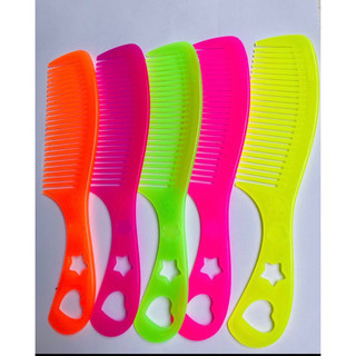 💇‍♀️ set 10 lược nhựa, cán lỗ hình sao