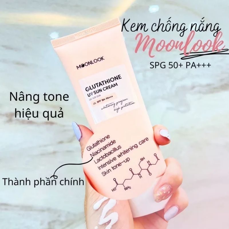 KEM CHỐNG NẮNG MOONLOOK SPF 50+ NÂNG TONE LÀM SÁNG DA